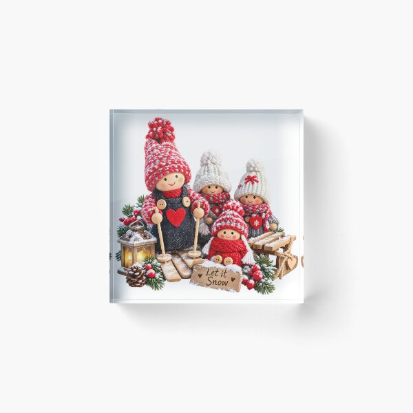 Item preview, Cozy Winter Gnom Cute Nordic Holiday Gnome & Doll Chri designed and sold by HoMya.