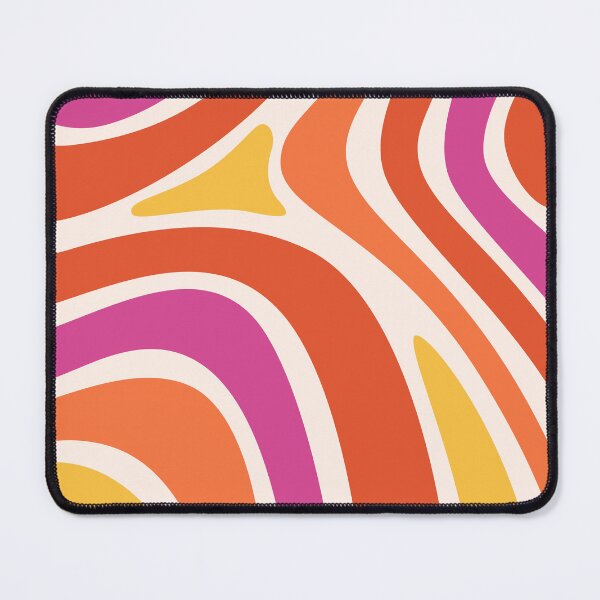 Item preview, Retro Sunset Tiger Swirls – 1970s Bold Wavy Ribbon Pattern designed and sold by Frohyou.