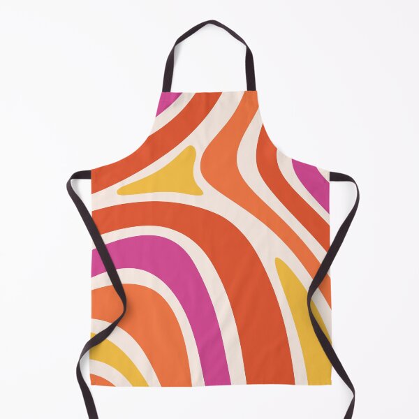 Item preview, Retro Sunset Tiger Swirls – 1970s Bold Wavy Ribbon Pattern designed and sold by Frohyou.