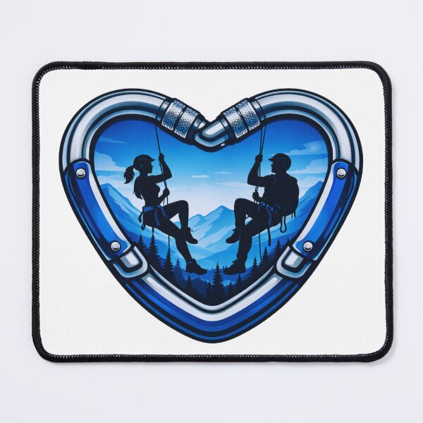 Item preview, Heart Carabiner Climbers Couple Design designed and sold by GabeMountainArt.