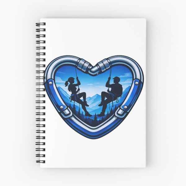 Item preview, Heart Carabiner Climbers Couple Design designed and sold by GabeMountainArt.