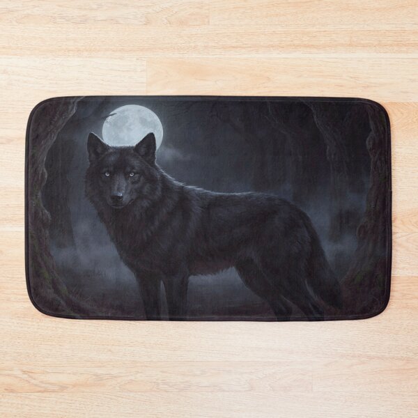 Item preview, Black Wolf Under a Gothic Full Moon designed and sold by JanjjaSoulInk.