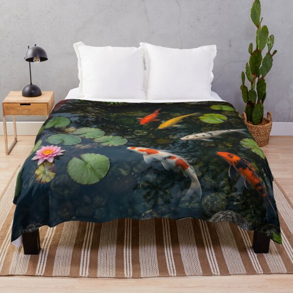 Item preview, Japanese Koi Pond In The Lake Lily Garden designed and sold by BetweenForms.
