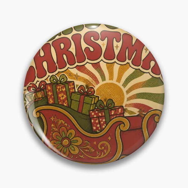 Item preview, Groovy Christmas Sleigh Retro Art designed and sold by SunnyDesign82.
