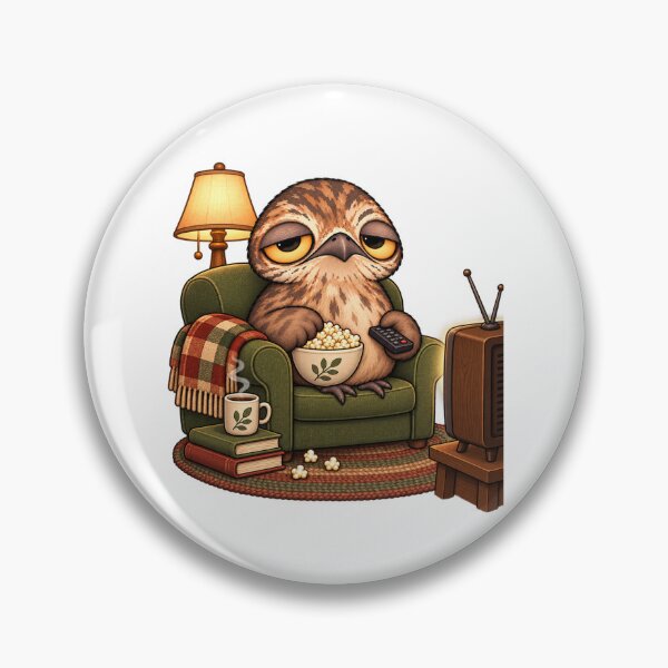 Item preview, Sleepy Potoo Bird Movie Night | Cozy Popcorn Watching TV Gift designed and sold by MrDev.