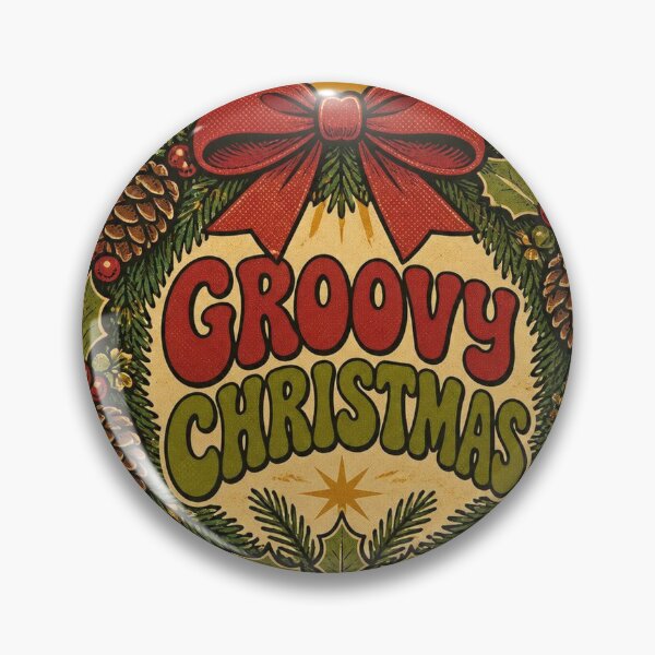 Item preview, Groovy Christmas Wreath Retro Art designed and sold by SunnyDesign82.