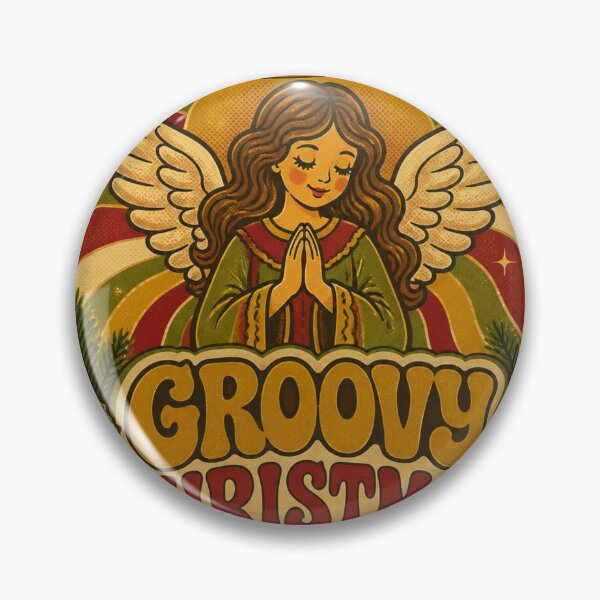 Item preview, Groovy Christmas Angel Retro Art designed and sold by SunnyDesign82.