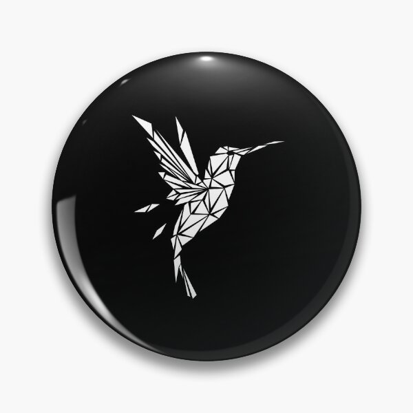 Item preview, White Geometric Hummingbird designed and sold by Espyr.Art.