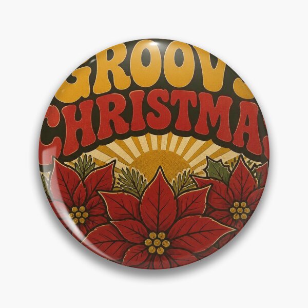 Item preview, Groovy Christmas Poinsettia Retro Art designed and sold by SunnyDesign82.