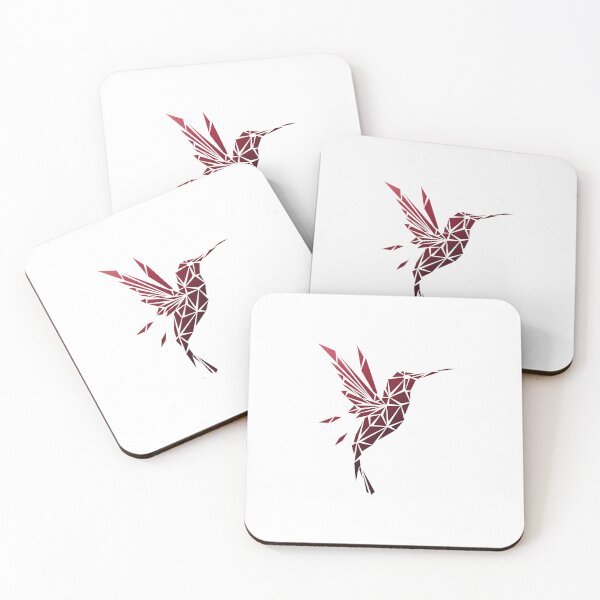 Item preview, Geometric Hummingbird - Burgundy designed and sold by Espyr.Art.