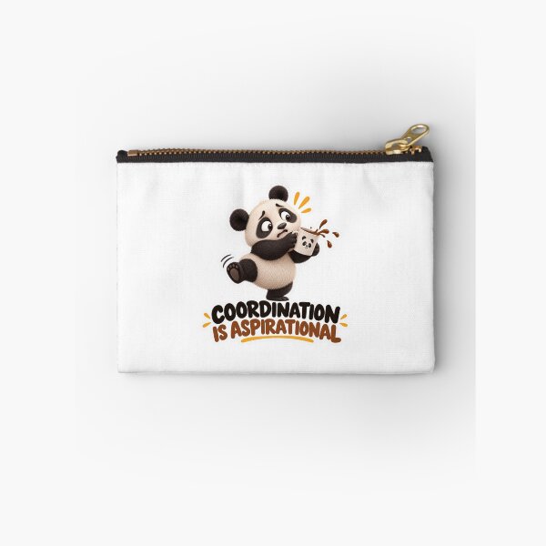 Item preview, Coordination Is Aspirational – Funny Clumsy Panda Humor Sticker designed and sold by biomood.