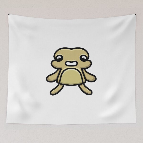 Item preview,  Cute Chubby Blob Creature Tan – Kawaii Sticker Art designed and sold by davidmalec.