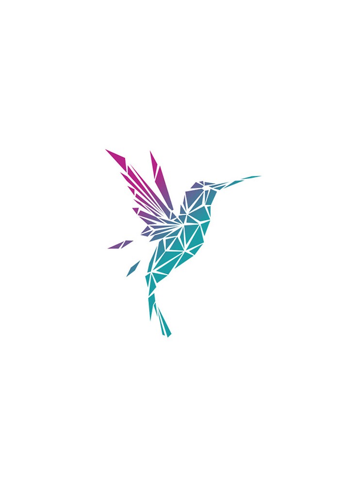 Thumbnail 4 of 4, iPhone Case, Geometric Hummingbird - Neon designed and sold by Raggnarr.