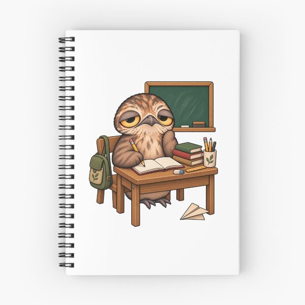 Item preview, Sleepy Potoo Bird Studying | Cute Cozy Student Desk Gift designed and sold by MrDev.
