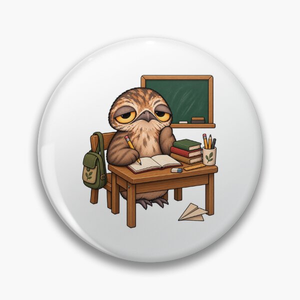 Item preview, Sleepy Potoo Bird Studying | Cute Cozy Student Desk Gift designed and sold by MrDev.