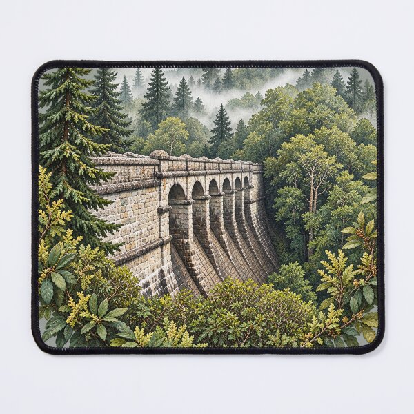 Item preview, Forest Dam in the Mist designed and sold by TheSlowShore.