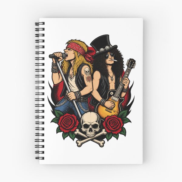 Item preview, GNR Inspired Axl Rose and Slash Rock Music Sticker Design designed and sold by Sonicify.