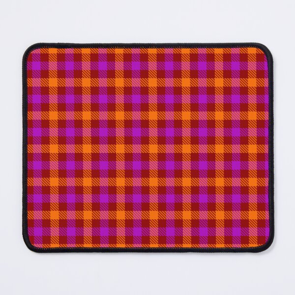 Item preview, Purple And Orange On Red Gingham Check designed and sold by PatternTitan.
