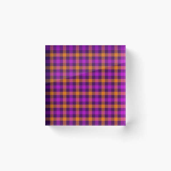 Item preview, Purple And Orange On Purple Gingham Check   designed and sold by PatternTitan.
