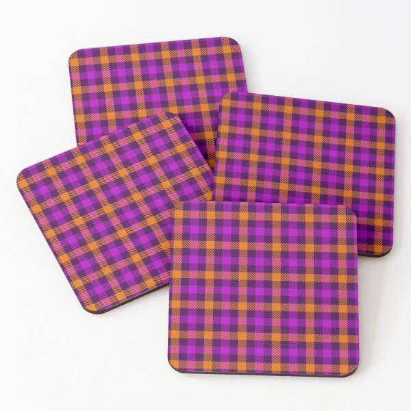 Item preview, Purple And Orange On Purple Gingham Check   designed and sold by PatternTitan.