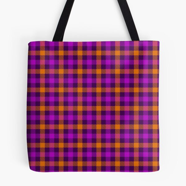Item preview, Purple And Orange On Purple Gingham Check   designed and sold by PatternTitan.