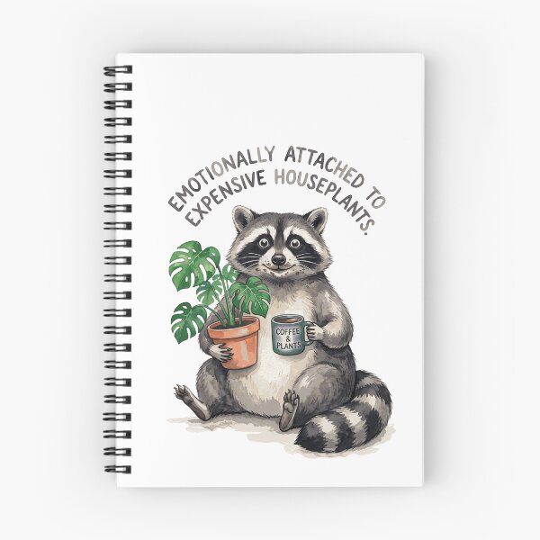Item preview, Raccoon Emotionally Attached To Expensive Houseplants designed and sold by Tiffany Roy.