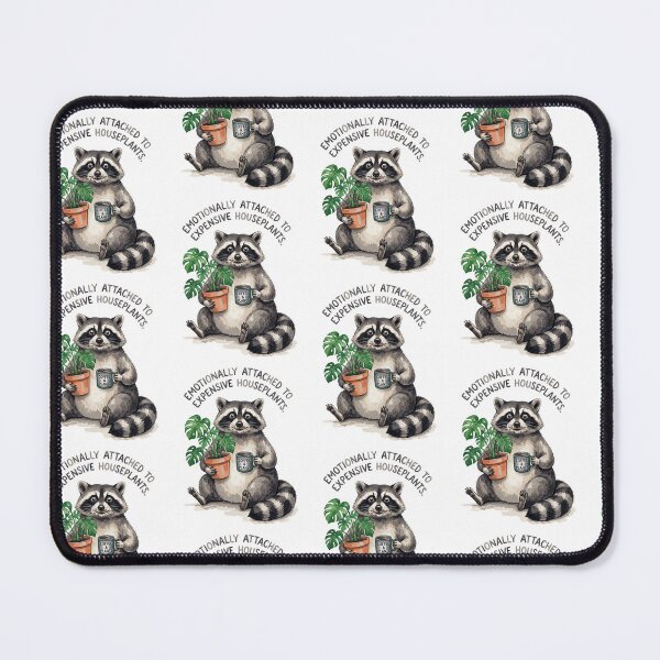 Item preview, Raccoon Emotionally Attached To Expensive Houseplants designed and sold by Tiffany Roy.