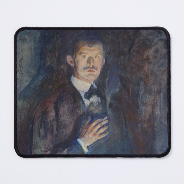 Item preview, Self-Portrait with a Cigarette by Edvard Munch – Expressionist Portrait designed and sold by Shoupay.