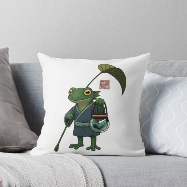 Item preview, Cute Green Frog Kimono – Japanese Style Anthropomorphic Frog Art designed and sold by frantuliuss.