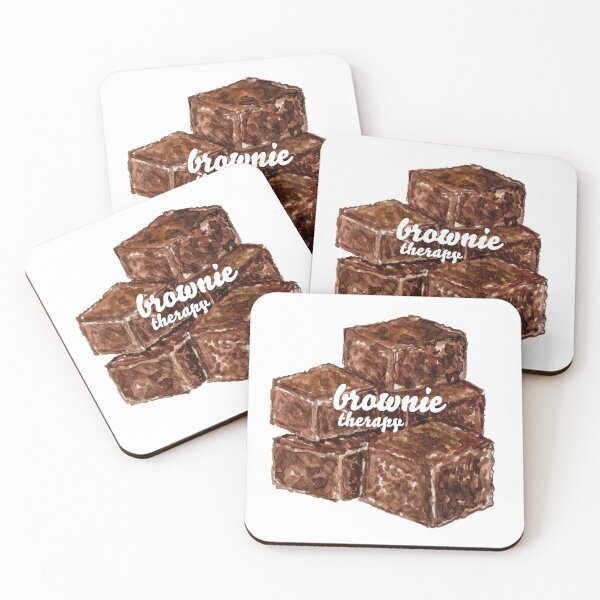 Item preview, Brownie therapy – Cute Chocolate Brownie Illustration T-Shirt designed and sold by Qualali Studio.