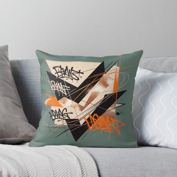 Item preview, Urban geometric composition in black, orange and golden bronze designed and sold by mixoubraw.