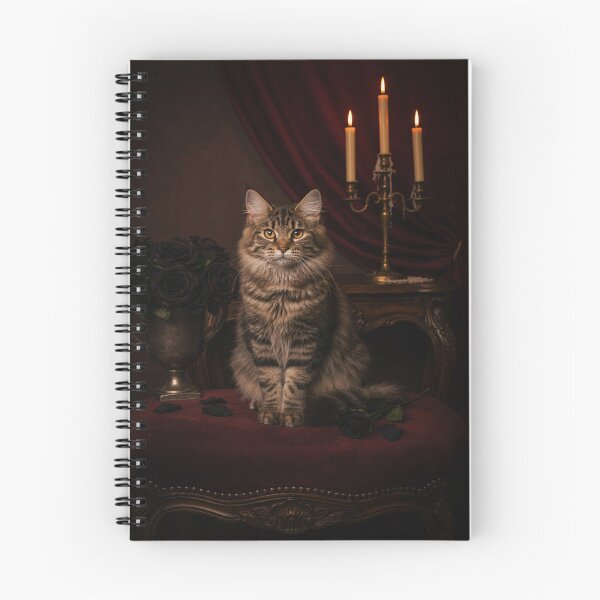 Item preview, Gothic Maine Coon Cat in a Victorian Room designed and sold by JanjjaSoulInk.