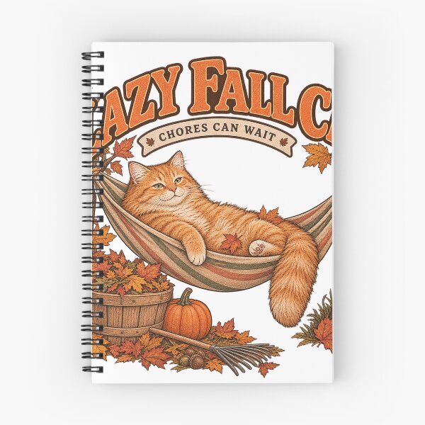 Item preview, Lazy Fall Cat Funny Autumn Cat Chores Can Wait designed and sold by manszoank.