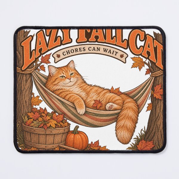 Item preview, Lazy Fall Cat Funny Autumn Cat Chores Can Wait designed and sold by manszoank.
