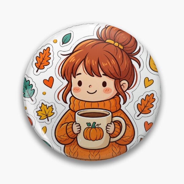 Item preview, Sweater Weather Fall Vibes - Cute Cozy Chibi Girl designed and sold by CozyMugArt.