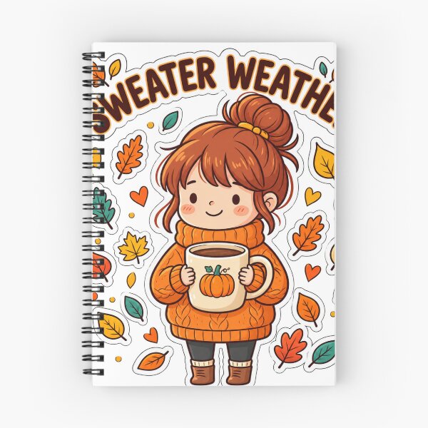 Item preview, Sweater Weather Fall Vibes - Cute Cozy Chibi Girl designed and sold by CozyMugArt.