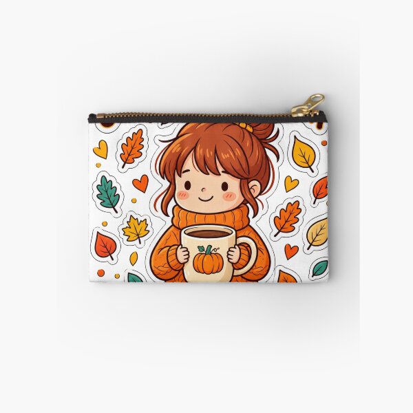 Item preview, Sweater Weather Fall Vibes - Cute Cozy Chibi Girl designed and sold by CozyMugArt.