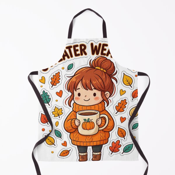 Item preview, Sweater Weather Fall Vibes - Cute Cozy Chibi Girl designed and sold by CozyMugArt.