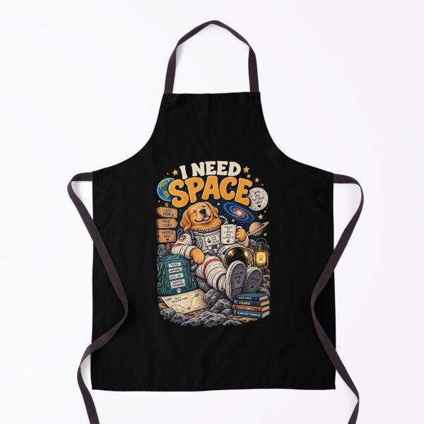 Item preview, I Need Space Golden Retriever Astronaut Dog designed and sold by Ridaelb.