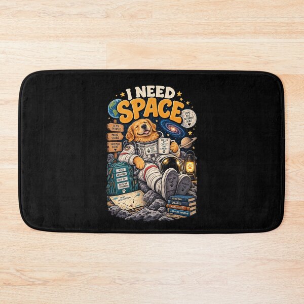 Item preview, I Need Space Golden Retriever Astronaut Dog designed and sold by Ridaelb.