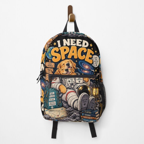 Item preview, I Need Space Golden Retriever Astronaut Dog designed and sold by Ridaelb.