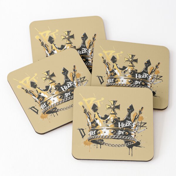 Item preview, Graffiti-style royal crown in gold and black with chains designed and sold by mixoubraw.