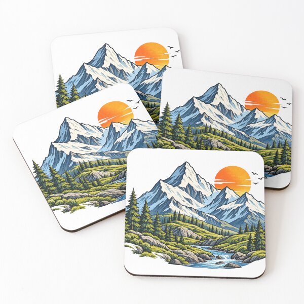 Item preview, Mountain Landscape Sunset designed and sold by CreativeNest Prints.