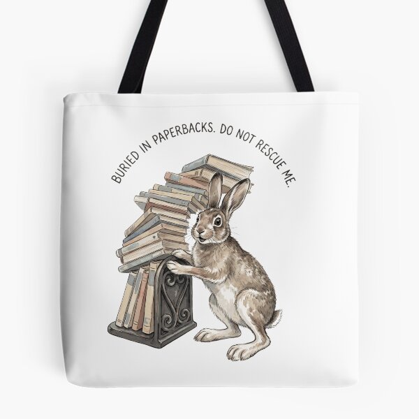 Item preview, Rabbit Buried In Paperbacks Do Not Rescue Me designed and sold by Tiffany Roy.