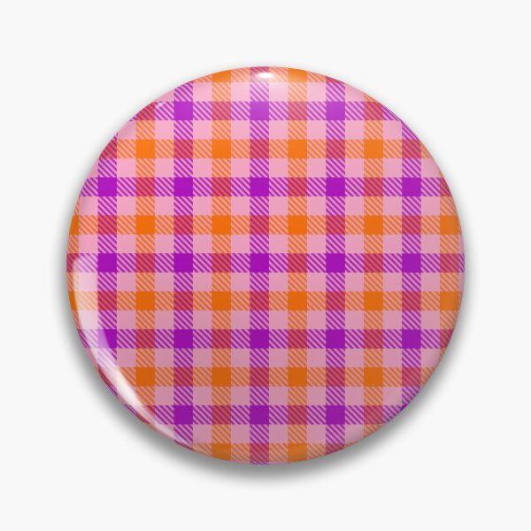 Item preview, Purple And Orange On Pink Gingham Check   designed and sold by PatternTitan.