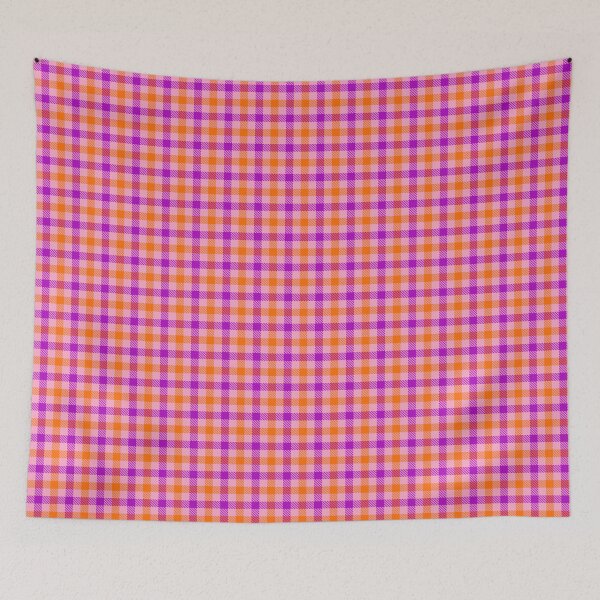 Item preview, Purple And Orange On Pink Gingham Check   designed and sold by PatternTitan.