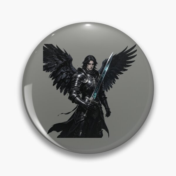 Item preview, Dark angel in steel armor with a luminous sword designed and sold by mixoubraw.