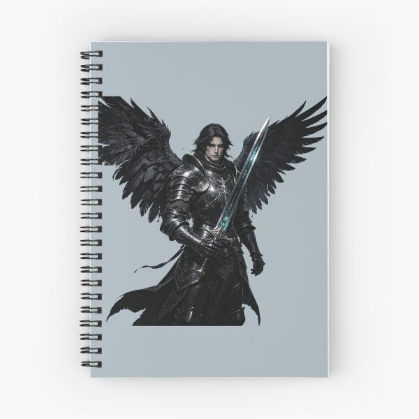 Item preview, Dark angel in steel armor with a luminous sword designed and sold by mixoubraw.