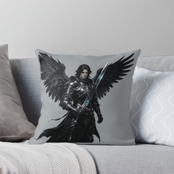 Item preview, Dark angel in steel armor with a luminous sword designed and sold by mixoubraw.