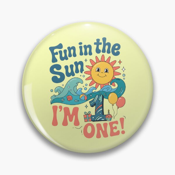 Item preview, Fun in the Sun, I’m One! 1st Birthday – Cute Sun & Ocean Waves Design designed and sold by Sea Gem.